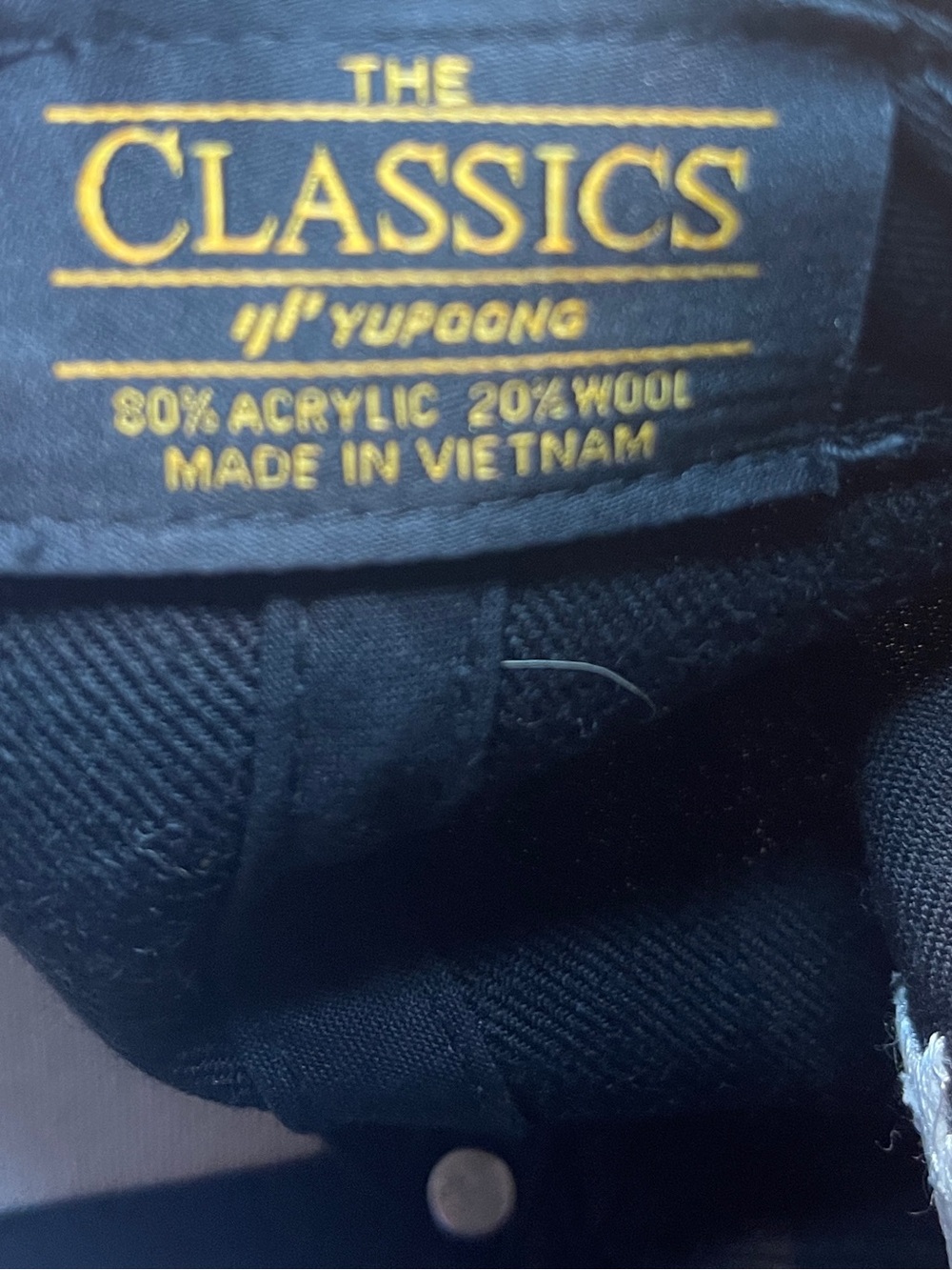 ‘Luke Records’ Fitted Black Baseball Cap with Blue & Yellow Embroidered Logo - Picture 8 of 8